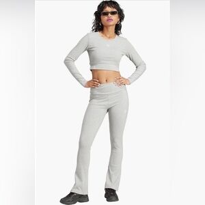 Adidas Light Gray Two Piece Activewear Set